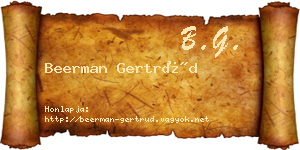 Beerman Gertrúd névjegykártya